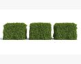 Grassy Cubes Bush Hedge 3D 모델 