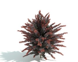 Decorative Artificial Red Bush Modelo 3D