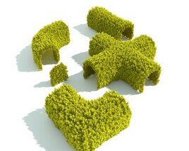 Ornamental Park Hedge Modello 3D