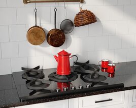 Red Stovetop Kettle Modello 3D