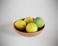 Kitchen Countertop Organizer with Fruits 3D 모델 