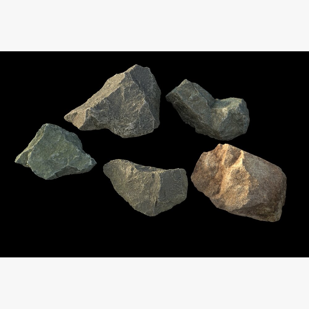Assorted Stones 3d model