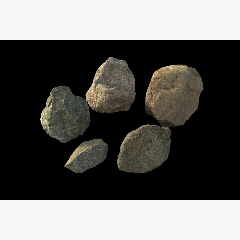 Assorted Stones 04 3d model