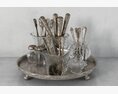 Silver Tableware Collection 3d model