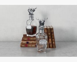 Stag-Head Decanter Set 3D-Modell