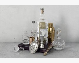 Elegant Cocktail Set 3D 모델 