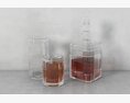 Glass Decanter and Tumblers Set 3D模型