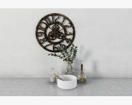 Vintage Wall Clock Decor 3D model