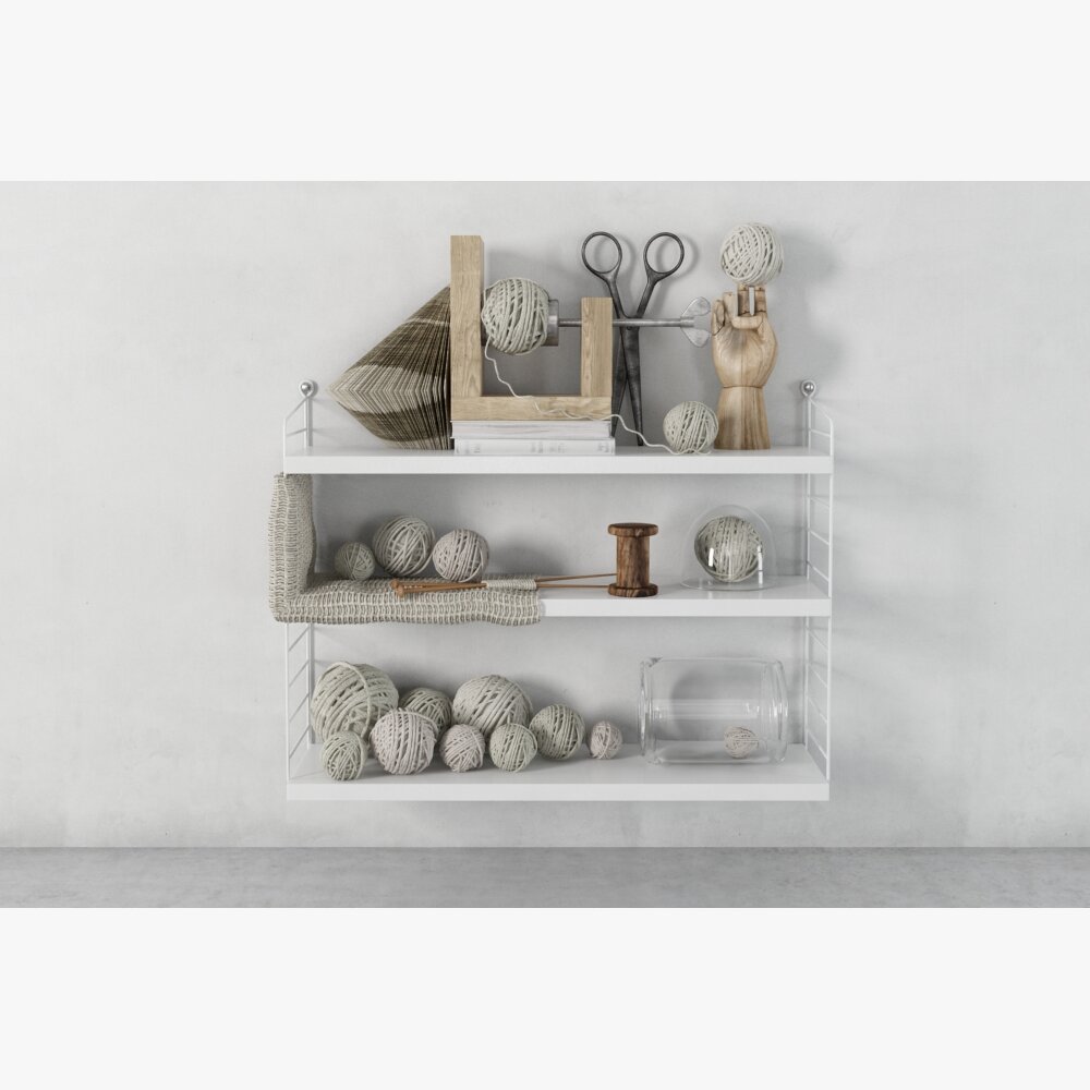 Crafting Essentials Shelf Display 3d model