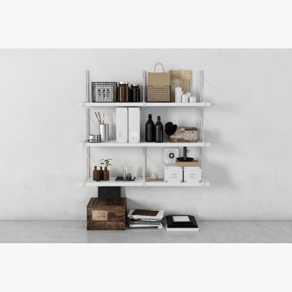 Minimalist Shelf Decor 3D 모델 