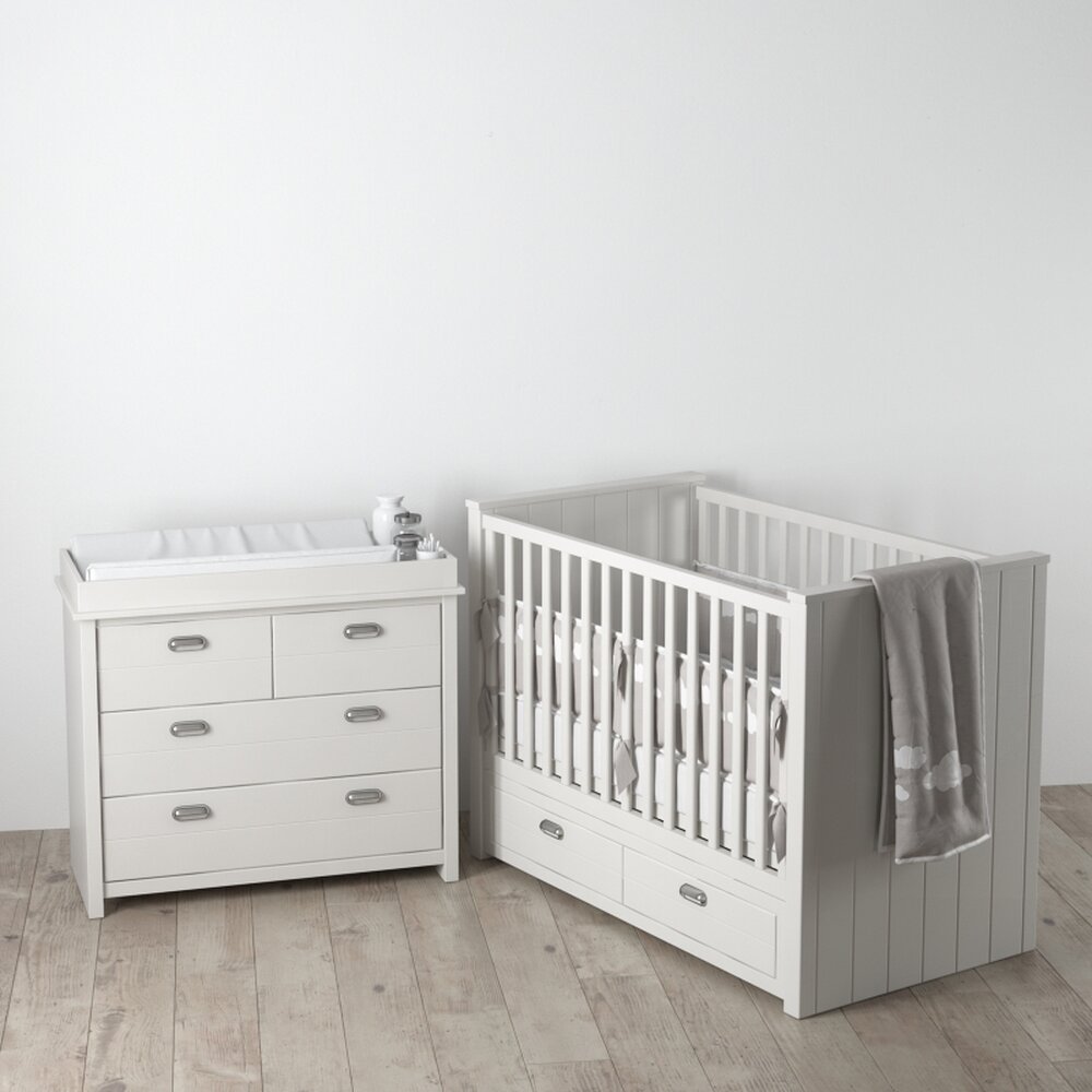Baby Nursery Furniture Set 3D модель