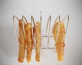 Compact Vertical Bread Toaster with Toast Rack 3D 모델 