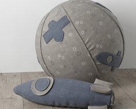 Designer Rocket Pillow Modello 3D