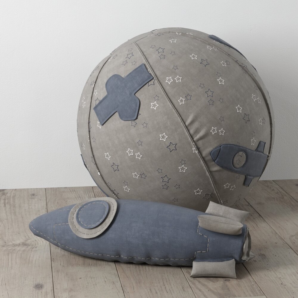 Designer Rocket Pillow Modelo 3D