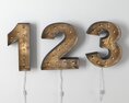 Vintage Marquee Light-Up Numbers 3D 모델 