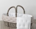Woven Basket with Liner 3D 모델 