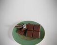 Espresso Setup with Chocolate bar 3D 모델 