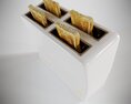 Modern Toaster with Bread Slices Modèle 3d