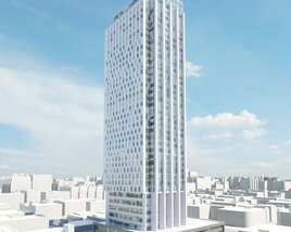Modern High-rise Tower 3D 모델 