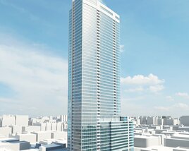 Modern Skyscraper Dominating the Skyline 3D-Modell