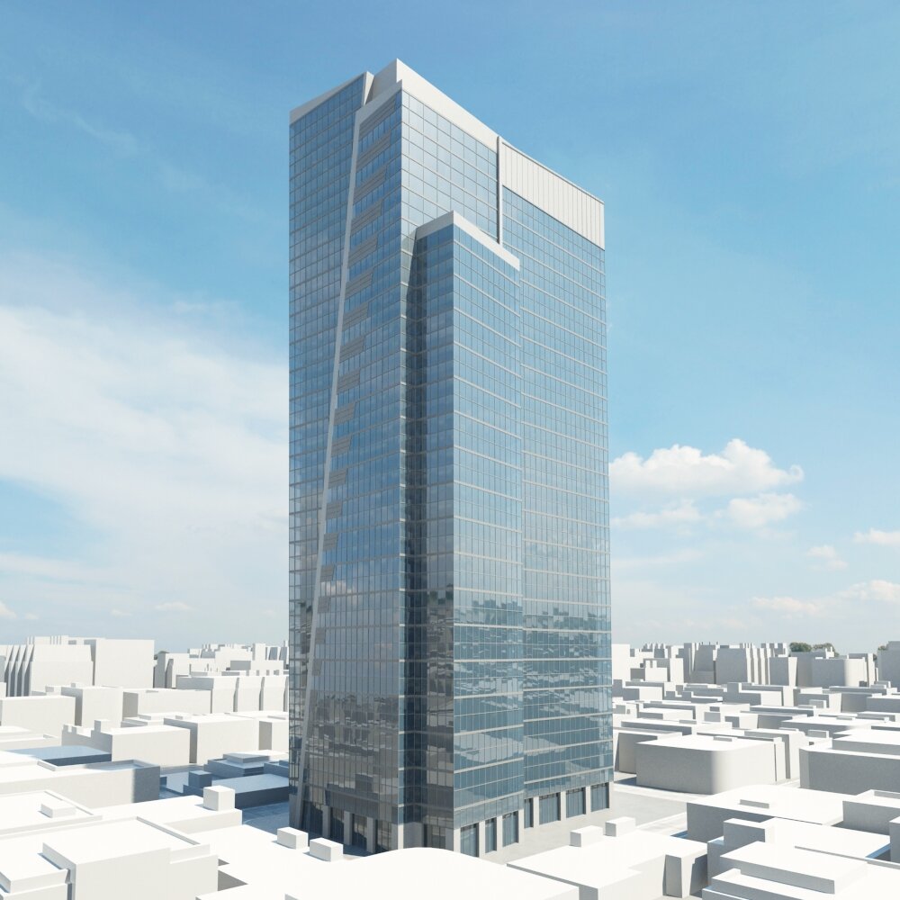 Modern Skyscraper in Cityscape Modello 3D