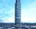 Modern Skyscraper Rising Above the Cityscape 02 3D модель
