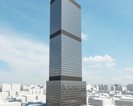 Modern Skyscraper Rising Above the Cityscape Modèle 3D