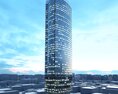 Modern Skyscraper Against Blue Skies 3d model