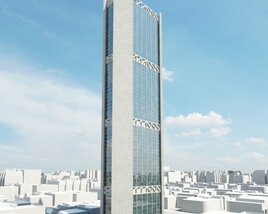 Modern Skyscraper Architecture 02 3Dモデル