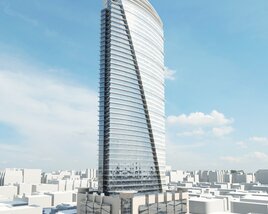 Modern High-Rise Skyscraper 02 3D model