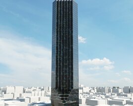 Modern High-Rise Skyscraper 3D 모델 