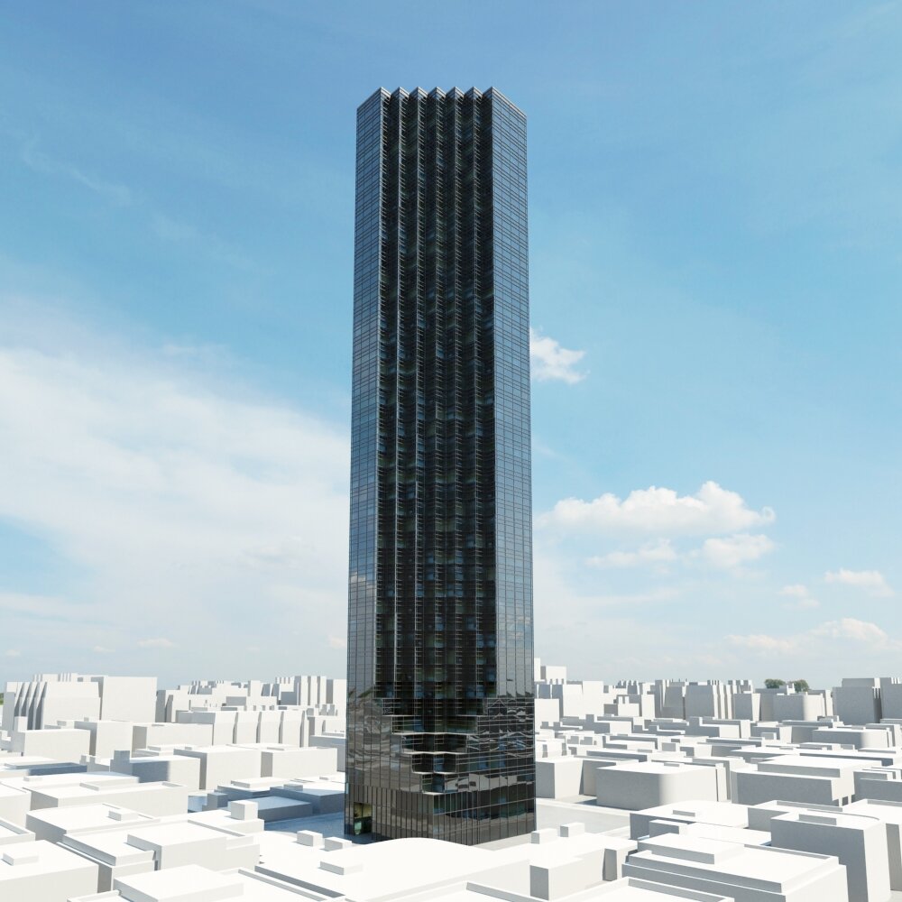 Modern High-Rise Skyscraper 3D модель