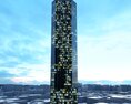 Modern High-Rise Skyscraper 3D 모델 