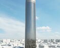 Modern Skyscraper Against Blue Sky 04 3D модель
