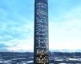 Modern Skyscraper Against Blue Sky 04 3D модель