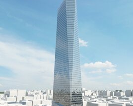 Twisting Skyscraper Design 3D model