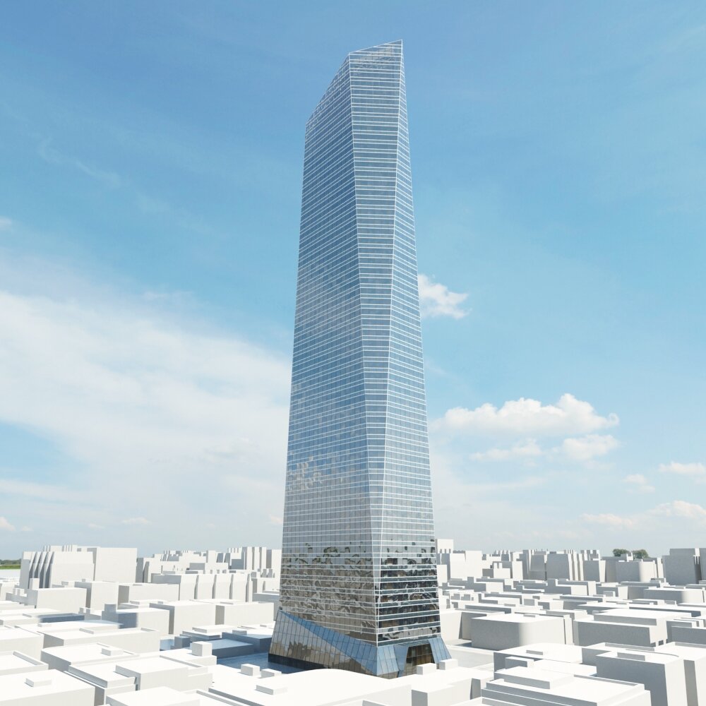 Twisting Skyscraper Design 3D-Modell