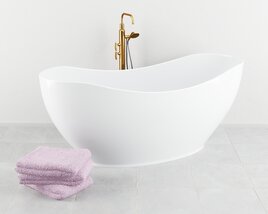Modern Freestanding Bathtub Modelo 3d