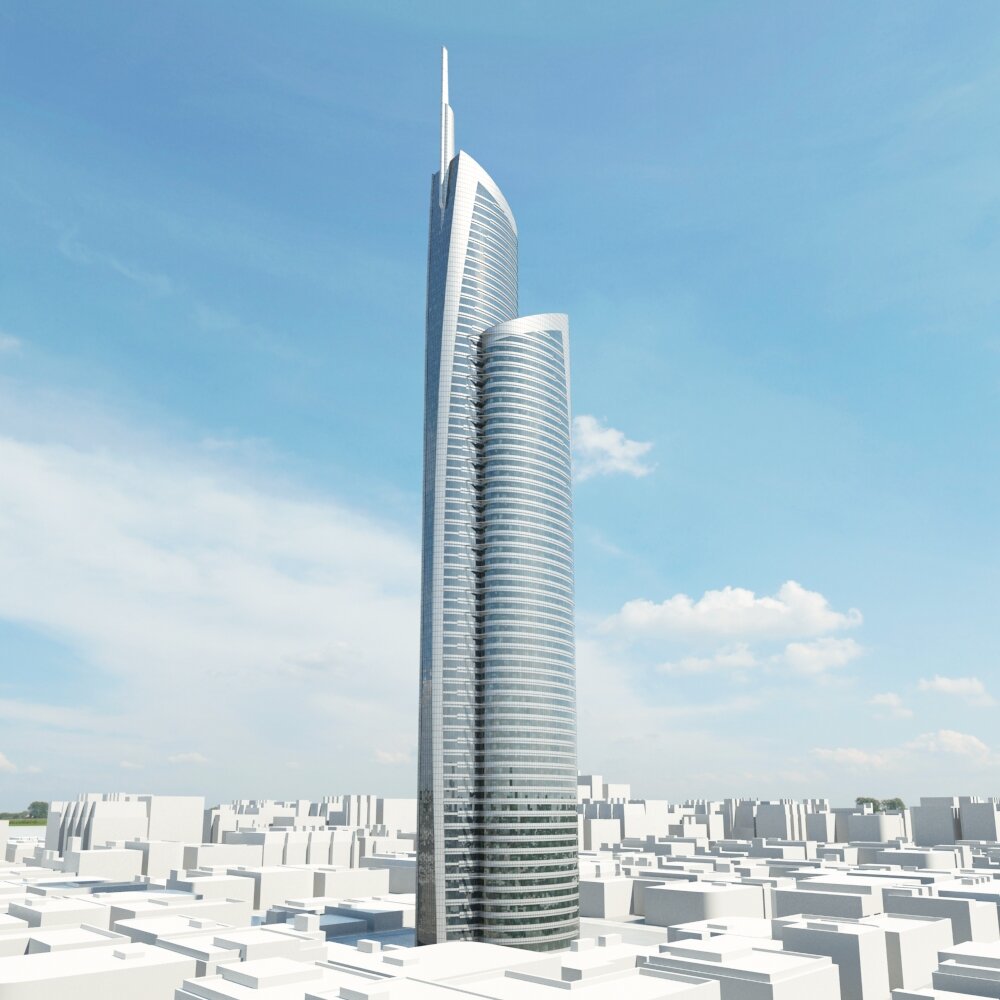 Modern Skyscraper Design 09 3D 모델 