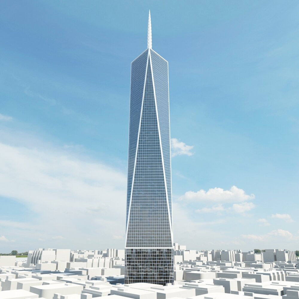 Sleek Modern Skyscraper 3D модель