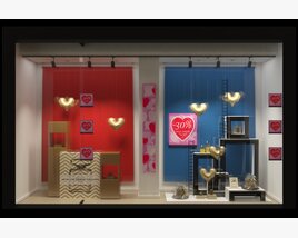 Valentine's Day Store Display 3D model