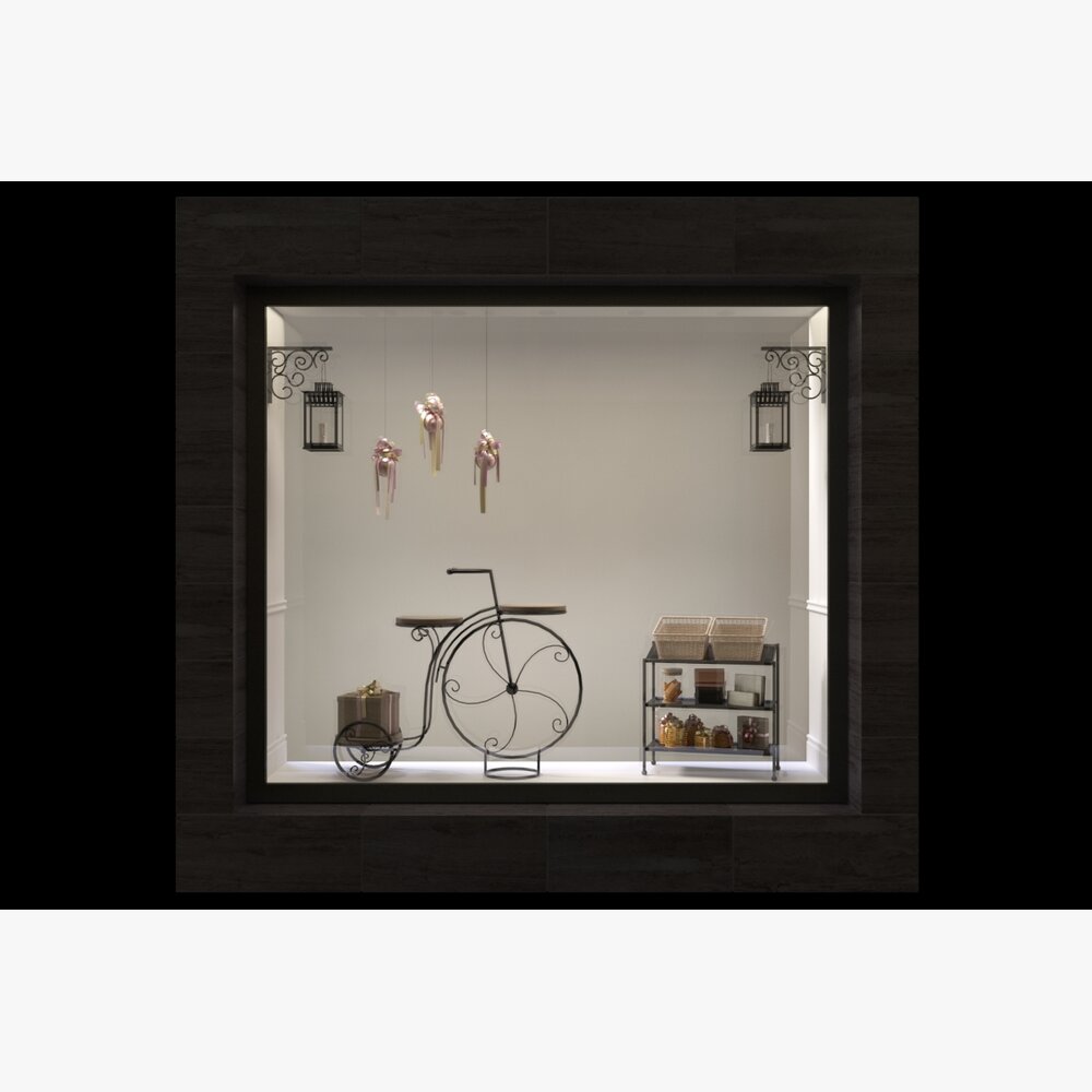 Vintage Bicycle Theme Storefront Modelo 3D