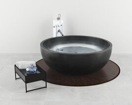 Modern Round Bathtub Modello 3D