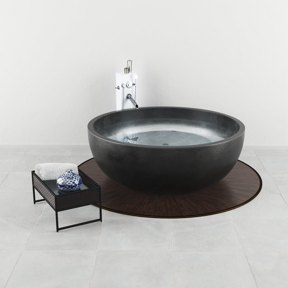 Modern Round Bathtub Modèle 3D