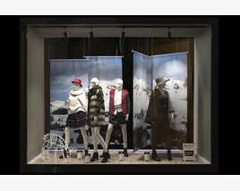 Showcase of a Women's Winter Clothing Store 3D 모델 