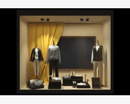 Classic Clothing Store Showcase 3D 모델 