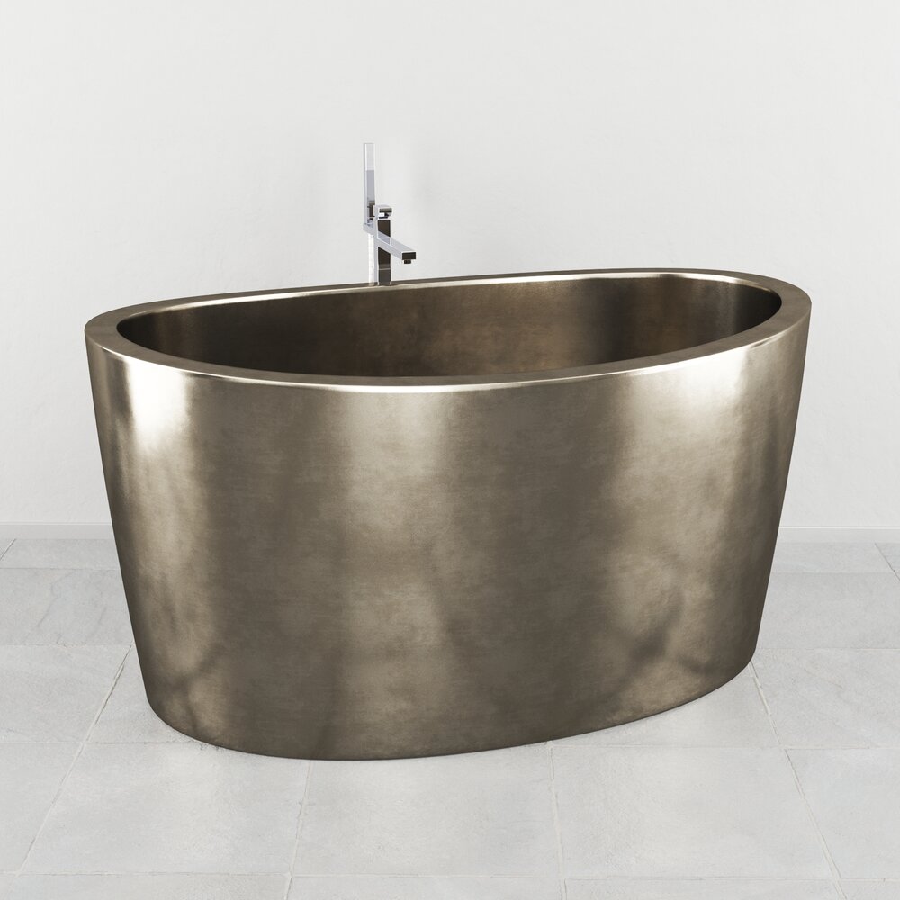 Metallic Bathtub 3D-Modell