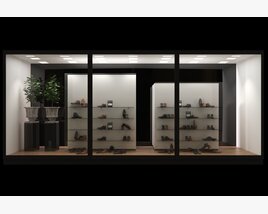 Modern Shoe Store Display Modello 3D