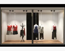 Elegant Evening Wear Storefront 3D-Modell