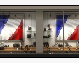 Showcase of a Women's Shoe Store 3D-Modell
